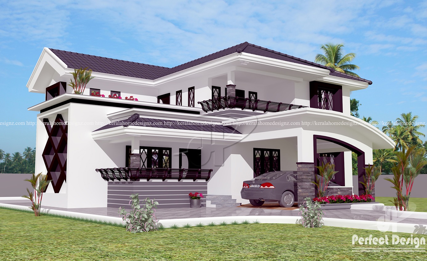 Modern 4 bedroom home design \u2013 Kerala Home Design