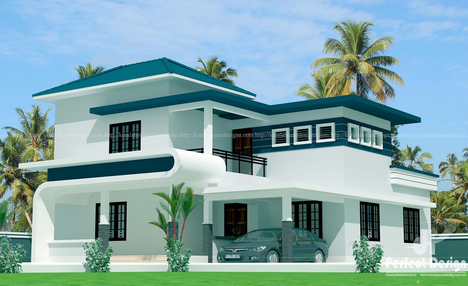 4bhk Modern Double Floor Home Kerala Home Design