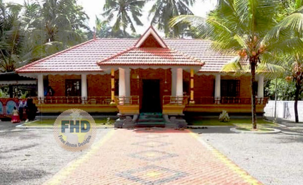 Kerala Style 3 Bed Single Floor Free