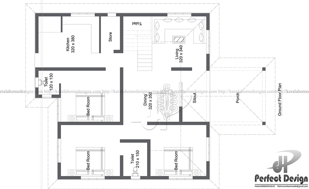 1150 SQ FT SINGLE FLOOR HOME Kerala Home Design