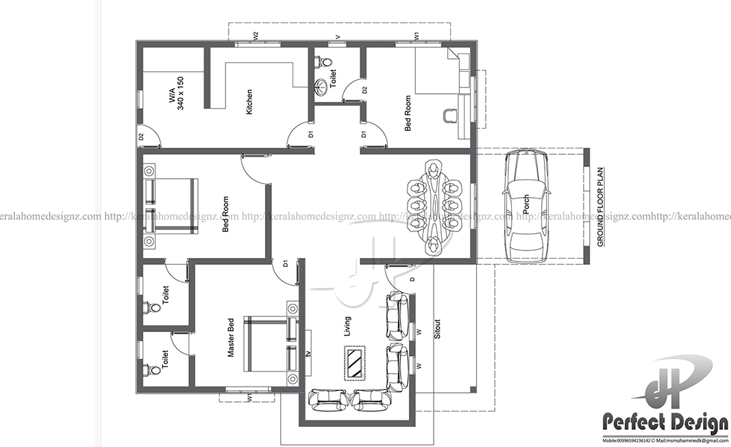 Kerala style single floor home – Kerala Home Design